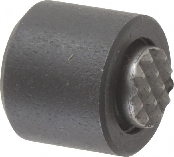 Fairlane - 8-32, 5/32" Thread Length, 1/4" Ball Diam, Serrated Ball Pad Surface, Alloy Steel, Black Oxide, Base, Swivel Action Gripper Assemblies - 7/16" Diam, 5/32" Deep Thread, 1/4" Contact Diam, 7/16" Overall Height, High Speed Steel Ball - Exact Tooling