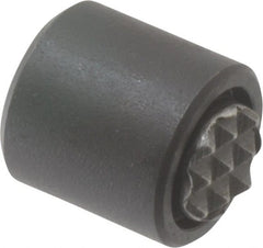 Fairlane - 10-32, 5/32" Thread Length, 5/16" Ball Diam, Serrated Ball Pad Surface, Alloy Steel, Black Oxide, Base, Swivel Action Gripper Assemblies - 1/2" Diam, 5/32" Deep Thread, 5/16" Contact Diam, 9/16" Overall Height, High Speed Steel Ball - Exact Tooling