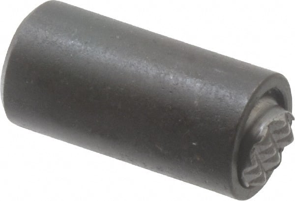 Fairlane - 10-32, 5/8" Thread Length, 5/16" Ball Diam, Serrated Ball Pad Surface, Alloy Steel, Black Oxide, Base, Swivel Action Gripper Assemblies - 1/2" Diam, 5/8" Deep Thread, 5/16" Contact Diam, 1-1/16" Overall Height, High Speed Steel Ball - Exact Tooling