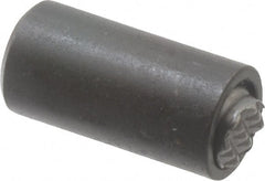 Fairlane - 10-32, 5/8" Thread Length, 5/16" Ball Diam, Serrated Ball Pad Surface, Alloy Steel, Black Oxide, Base, Swivel Action Gripper Assemblies - 1/2" Diam, 5/8" Deep Thread, 5/16" Contact Diam, 1-1/16" Overall Height, High Speed Steel Ball - Exact Tooling