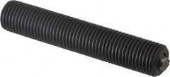 Fairlane - 3/8-24, 2" Thread Length, 3/16" Ball Diam, Serrated Ball Pad Surface, Alloy Steel, Black Oxide, Threaded, Swivel Action Gripper Assemblies - 5/32" Contact Diam, High Speed Steel Ball - Exact Tooling