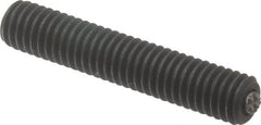 Fairlane - 3/8-16, 2" Thread Length, 3/16" Ball Diam, Serrated Ball Pad Surface, Alloy Steel, Black Oxide, Threaded, Swivel Action Gripper Assemblies - 5/32" Contact Diam, High Speed Steel Ball - Exact Tooling