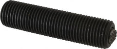 Fairlane - 1/2-20, 2" Thread Length, 9/32" Ball Diam, Serrated Ball Pad Surface, Alloy Steel, Black Oxide, Threaded, Swivel Action Gripper Assemblies - 1/4" Contact Diam, High Speed Steel Ball - Exact Tooling