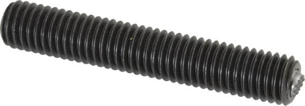 Fairlane - 1/2-13, 3" Thread Length, 9/32" Ball Diam, Serrated Ball Pad Surface, Alloy Steel, Black Oxide, Threaded, Swivel Action Gripper Assemblies - 1/4" Contact Diam, High Speed Steel Ball - Exact Tooling