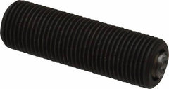 Fairlane - 5/8-18, 2" Thread Length, 3/8" Ball Diam, Serrated Ball Pad Surface, Alloy Steel, Black Oxide, Threaded, Swivel Action Gripper Assemblies - 5/16" Contact Diam, High Speed Steel Ball - Exact Tooling