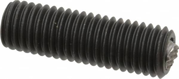 Fairlane - 5/8-11, 2" Thread Length, 3/8" Ball Diam, Serrated Ball Pad Surface, Alloy Steel, Black Oxide, Threaded, Swivel Action Gripper Assemblies - 5/16" Contact Diam, High Speed Steel Ball - Exact Tooling