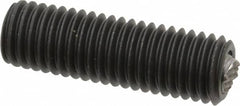 Fairlane - 5/8-11, 2" Thread Length, 3/8" Ball Diam, Serrated Ball Pad Surface, Alloy Steel, Black Oxide, Threaded, Swivel Action Gripper Assemblies - 5/16" Contact Diam, High Speed Steel Ball - Exact Tooling
