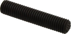 Fairlane - 5/8-11, 3" Thread Length, 3/8" Ball Diam, Serrated Ball Pad Surface, Alloy Steel, Black Oxide, Threaded, Swivel Action Gripper Assemblies - 5/16" Contact Diam, High Speed Steel Ball - Exact Tooling