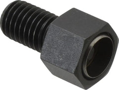 Fairlane - 5/8-11, 1" Thread Length, 3/4" Ball Diam, Alloy Steel, Hex Head, Swivel Action Gripper Assemblies - 11/16" Head Height, 15/16" Hex, Stainless Steel Ball - Exact Tooling