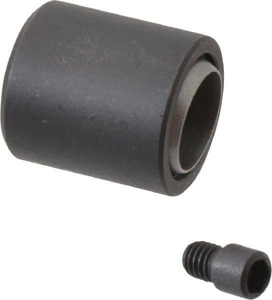 Fairlane - 5/16-24, 0.3500" Thread Length, 5/8" Ball Diam, Alloy Steel, Black Oxide, Base, Swivel Action Gripper Assemblies - 13/16" Diam, 11/32" Deep Thread, 7/8" Overall Height, Stainless Steel Ball - Exact Tooling