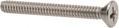 Value Collection - #6-32 UNC, 1-1/4" OAL Phillips Drive Machine Screw - Flat Head, Grade 316 Stainless Steel, Uncoated, Without Washer - Exact Tooling