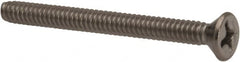 Value Collection - #6-32 UNC, 1-1/2" OAL Phillips Drive Machine Screw - Flat Head, Grade 316 Stainless Steel, Uncoated, Without Washer - Exact Tooling