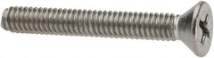 Value Collection - #8-32 UNC, 1-1/4" OAL Phillips Drive Machine Screw - Flat Head, Grade 316 Stainless Steel, Uncoated, Without Washer - Exact Tooling