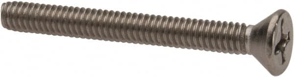 Value Collection - #8-32 UNC, 1-1/2" OAL Phillips Drive Machine Screw - Flat Head, Grade 316 Stainless Steel, Uncoated, Without Washer - Exact Tooling