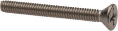 Value Collection - #8-32 UNC, 1-1/2" OAL Phillips Drive Machine Screw - Flat Head, Grade 316 Stainless Steel, Uncoated, Without Washer - Exact Tooling