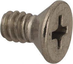 Value Collection - #10-24 UNC, 3/8" OAL Phillips Drive Machine Screw - Flat Head, Grade 316 Stainless Steel, Uncoated, Without Washer - Exact Tooling