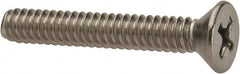 Value Collection - #10-24 UNC, 1-1/4" OAL Phillips Drive Machine Screw - Flat Head, Grade 316 Stainless Steel, Uncoated, Without Washer - Exact Tooling