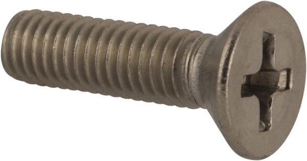 Value Collection - #10-32 UNF, 3/4" OAL Phillips Drive Machine Screw - Flat Head, Grade 316 Stainless Steel, Uncoated, Without Washer - Exact Tooling