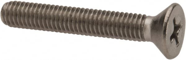 Value Collection - #10-32 UNF, 1-1/4" OAL Phillips Drive Machine Screw - Flat Head, Grade 316 Stainless Steel, Uncoated, Without Washer - Exact Tooling