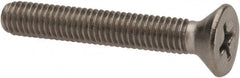 Value Collection - #10-32 UNF, 1-1/4" OAL Phillips Drive Machine Screw - Flat Head, Grade 316 Stainless Steel, Uncoated, Without Washer - Exact Tooling