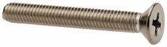 Value Collection - #10-32 UNF, 1-1/2" OAL Phillips Drive Machine Screw - Flat Head, Grade 316 Stainless Steel, Uncoated, Without Washer - Exact Tooling