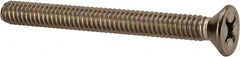 Value Collection - 1/4-20 UNC, 2-1/2" OAL Phillips Drive Machine Screw - Flat Head, Grade 316 Stainless Steel, Uncoated, Without Washer - Exact Tooling