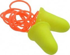 3M - Disposable, Corded, 33 dB, Taper Flare Earplugs - Neon Yellow, 200 Pairs - Exact Tooling
