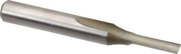 Onsrud - 1/8" Diam, 1/4" Shank Diam, 1/2" Length of Cut, 1 Flute Single Edge Straight Router Bit - 2" Overall Length, Right Hand Cut, High Speed Steel - Exact Tooling