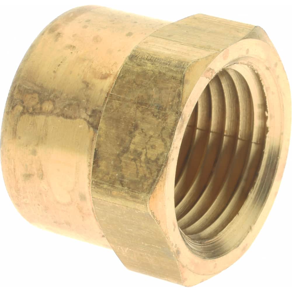 Eaton - 3/8 Female Thread, Brass Industrial Pipe End Cap - Exact Tooling