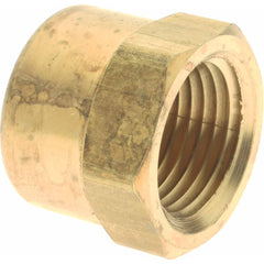 Eaton - 3/8 Female Thread, Brass Industrial Pipe End Cap - Exact Tooling