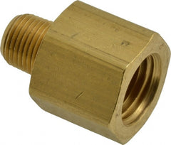 Eaton - 1/8 Male Thread x 1/4 Female Thread, Brass Industrial Pipe Adapter - MNPTF x FNPTF, 1,200 psi - Exact Tooling