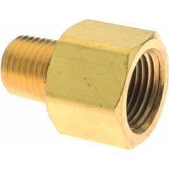 Eaton - 1/4 Male Thread x 3/8 Female Thread, Brass Industrial Pipe Adapter - Exact Tooling