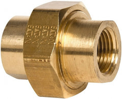 Eaton - 1/2 Female Thread, Brass Industrial Pipe Union - FNPTF, 1,200 psi - Exact Tooling