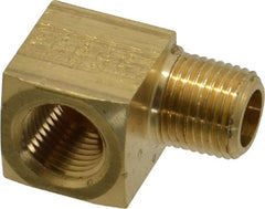 Eaton - 1/8 Male Thread x 1/8 Female Thread, Brass Industrial Pipe 90° Street Elbow - MNPTF x FNPTF, 1,200 psi - Exact Tooling
