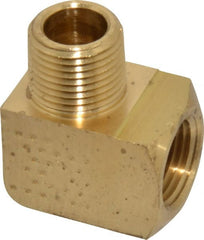 Eaton - 3/8 Male Thread x 3/8 Female Thread, Brass Industrial Pipe 90° Street Elbow - MNPTF x FNPTF, 1,200 psi - Exact Tooling