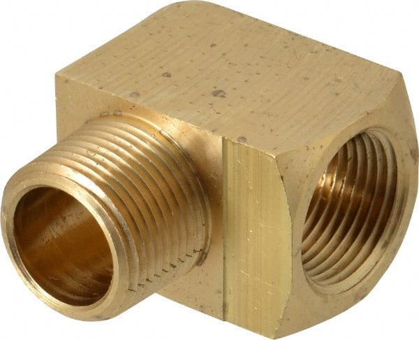 Eaton - 3/4 Male Thread x 3/4 Female Thread, Brass Industrial Pipe 90° Street Elbow - Exact Tooling