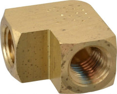 Eaton - 1/4 Female Thread, Brass Industrial Pipe 90° Female Elbow - Exact Tooling