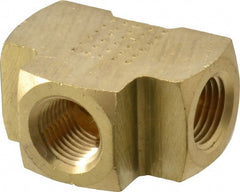 Eaton - 1/8 Female Thread, Brass Industrial Pipe Female Tee - FNPTF, 1,200 psi - Exact Tooling