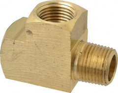 Eaton - 1/2 Male Thread x 1/2 Female Thread, Brass Industrial Pipe Street Tee - MNPTF x FNPTF, 1,200 psi - Exact Tooling