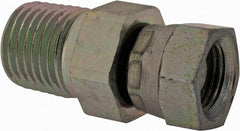 Eaton - 1/4-18 Male Thread x 1/8-27 Female Thread, Steel Industrial Pipe Adapter - MNPT x FNPSM, 2,500 psi - Exact Tooling