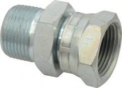 Eaton - 3/4-14 Male Thread x 3/4-14 Female Thread, Steel Industrial Pipe Adapter - MNPT x FNPSM, 2,500 psi - Exact Tooling