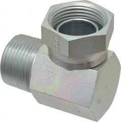 Weatherhead - 1 - 11-1/2 Male Thread x 1 - 11-1/2 Female Thread, Steel Industrial Pipe 90° Elbow Adapter - FNPSM x MNPT, 2,500 psi - Exact Tooling