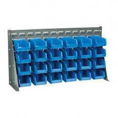 Quantum Storage - 120 Lb Capacity, 36" Deep x 8" Wide x 19" High, Steel Bench Rack - For Hanging Bins - Exact Tooling
