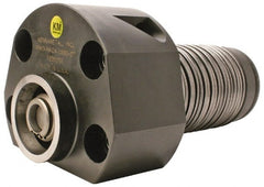 Kennametal - Neutral Cut, KM40 Modular Connection, Spring Pack Lathe Modular Clamping Unit - 62mm Square Shank Diam, 5.695" OAL, Through Coolant, Series NACA-DS Axial Disc Spring Unit - Exact Tooling