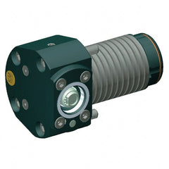 Kennametal - Neutral Cut, KM40 Modular Connection, Spring Pack Lathe Modular Clamping Unit - 62mm Square Shank Diam, 5.904" OAL, Through Coolant, Series NACA-DS Axial Disc Spring Unit - Exact Tooling