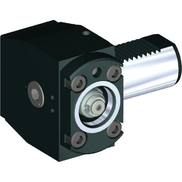 Kennametal - Right Hand Cut, KM63 Modular Connection, Adapter/Mount Lathe Modular Clamping Unit - 59.99mm Square Shank Diam, 6.614" OAL, Through Coolant, Series CLRR VDI Right Angle - Exact Tooling