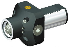 Kennametal - Right Hand Cut, KM40 Modular Connection, Adapter/Mount Lathe Modular Clamping Unit - 40.01mm Square Shank Diam, 4.842" OAL, Through Coolant, Series CL2AN VDI Axial - Exact Tooling