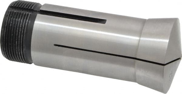Interstate - 3/32 Inch 5C Round Collet - 3.28" Overall Length, 1.041-24 Internal Thread Size, Steel, 0.0005 Inch TIR - Exact Tooling