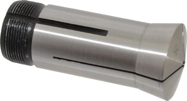 Interstate - 9/64 Inch 5C Round Collet - 3.28" Overall Length, 1.041-24 Internal Thread Size, Steel, 0.0005 Inch TIR - Exact Tooling
