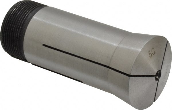 Interstate - 5/32 Inch 5C Round Collet - 3.28" Overall Length, 1.041-24 Internal Thread Size, Steel, 0.0005 Inch TIR - Exact Tooling